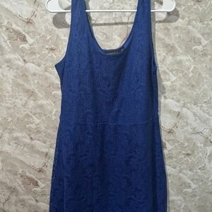 Metaphor Blue Lace Dress Sleeveless‎ Party Cocktail Lined XL